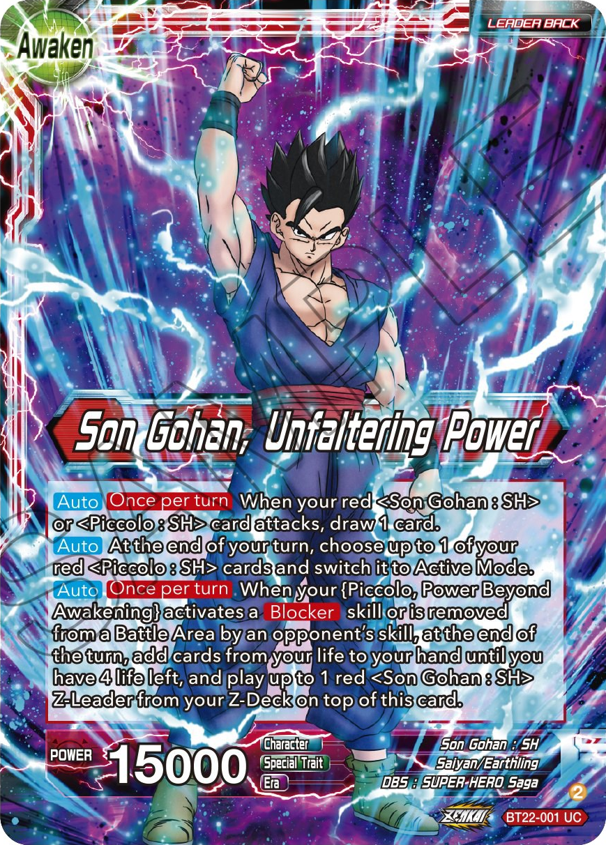 Son Gohan // Son Gohan, Unfaltering Power (BT22-001) [Critical Blow] | Odin's Place