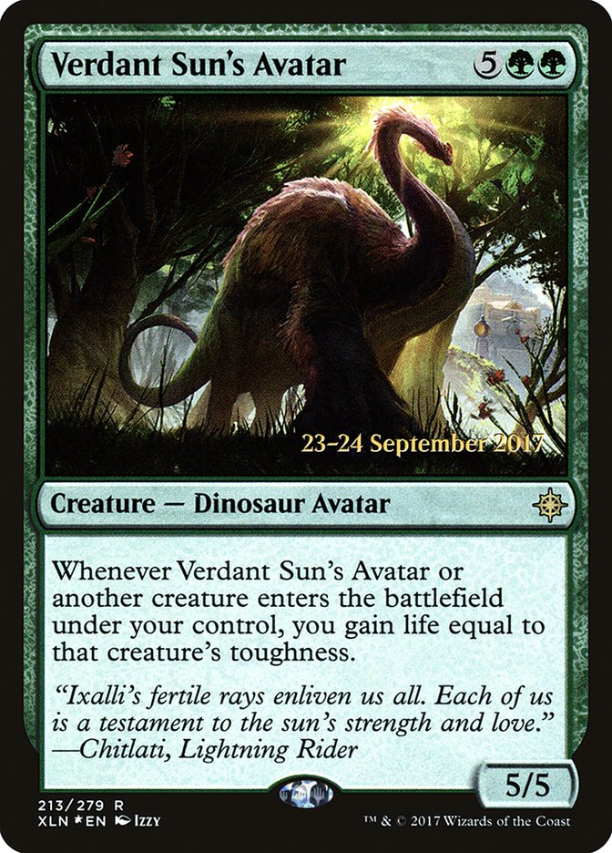 Verdant Sun's Avatar (213) [Ixalan Prerelease Promos] | Odin's Place