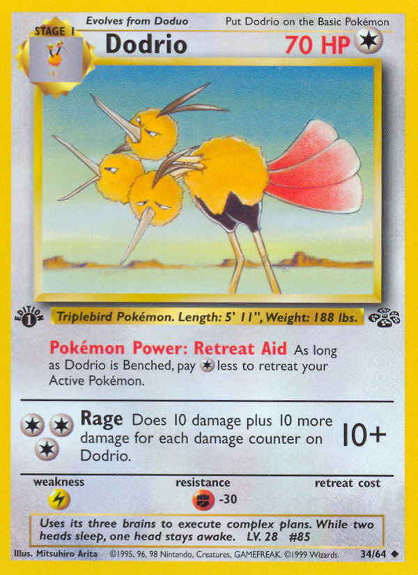 Dodrio (34/64) [Jungle 1st Edition] | Odin's Place