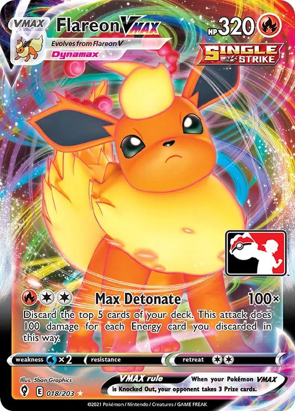 Flareon VMAX (018/203) [Prize Pack Series One] | Odin's Place