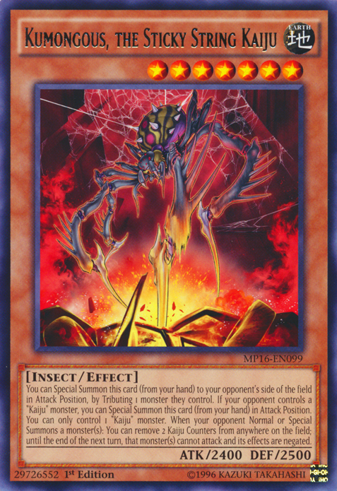 Kumongous, the Sticky String Kaiju [MP16-EN099] Rare | Odin's Place