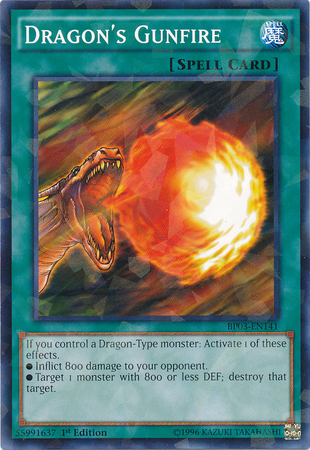 Dragon's Gunfire [BP03-EN141] Shatterfoil Rare | Odin's Place