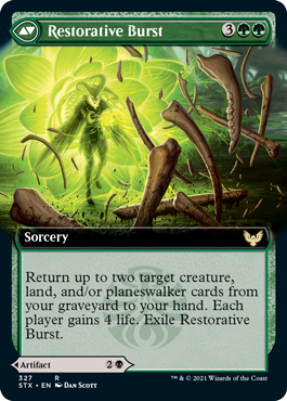 Pestilent Cauldron // Restorative Burst (Extended Art) [Strixhaven: School of Mages] | Odin's Place