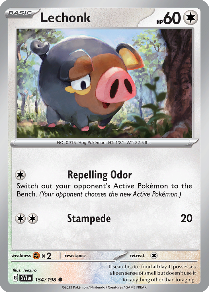 Lechonk (154/198) (Theme Deck Exclusive) [Scarlet & Violet: Base Set] | Odin's Place