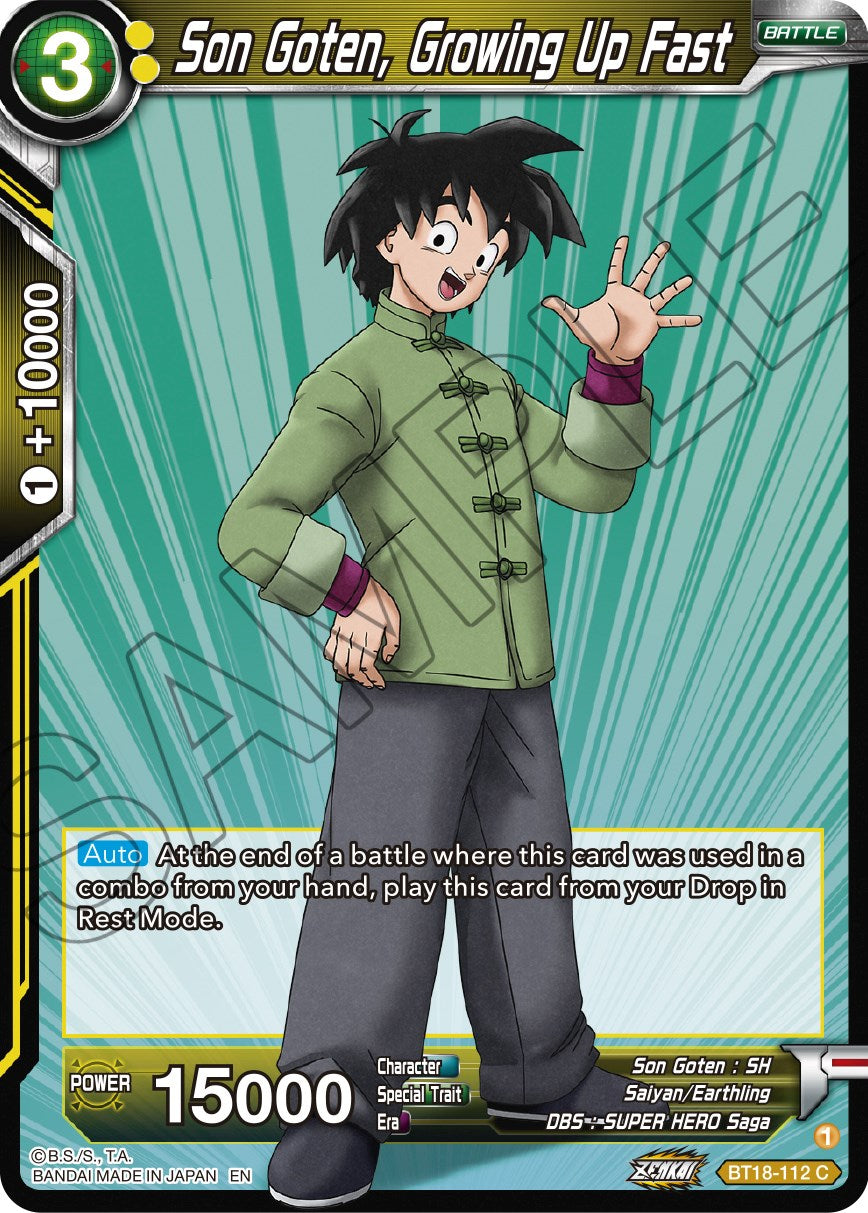 Son Goten, Growing Up Fast (BT18-112) [Dawn of the Z-Legends] | Odin's Place