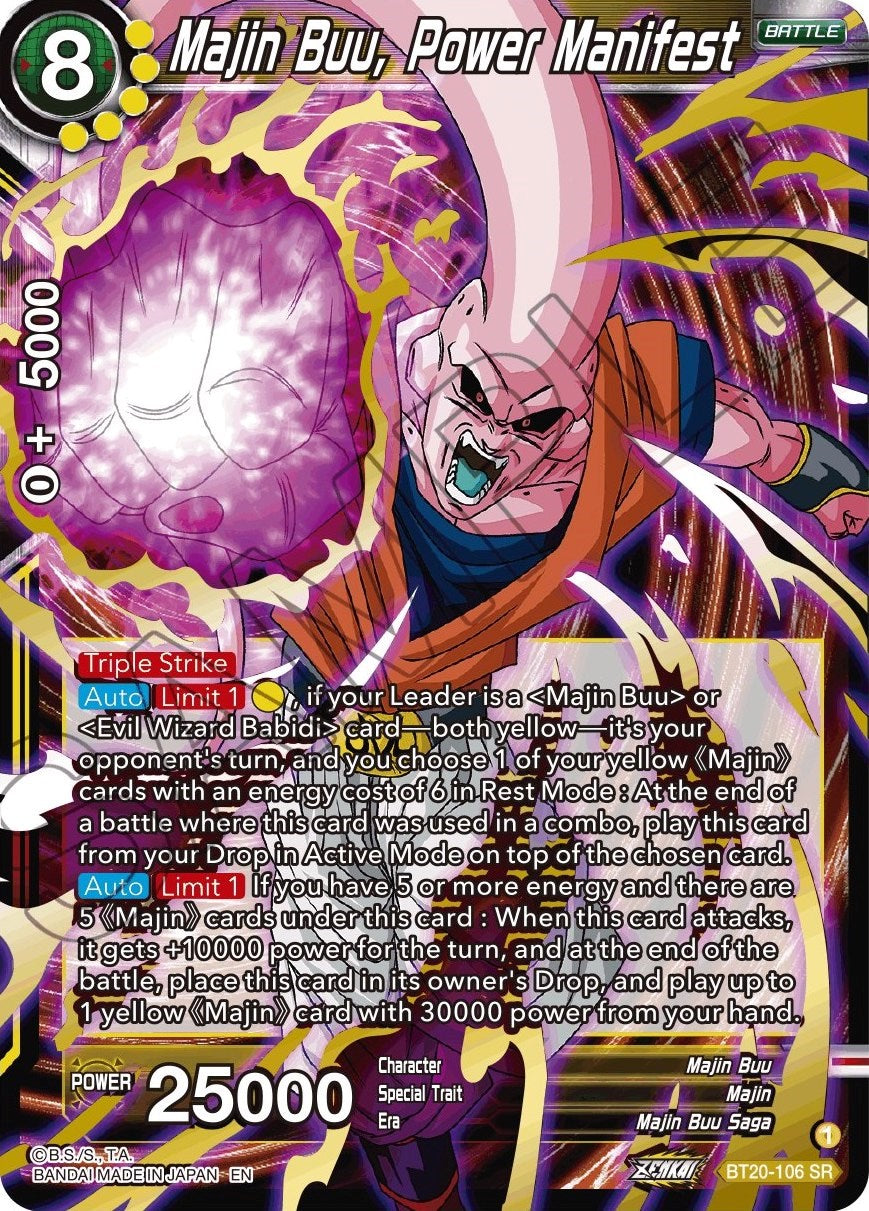 Majin Buu, Power Manifest (BT20-106) [Power Absorbed] | Odin's Place