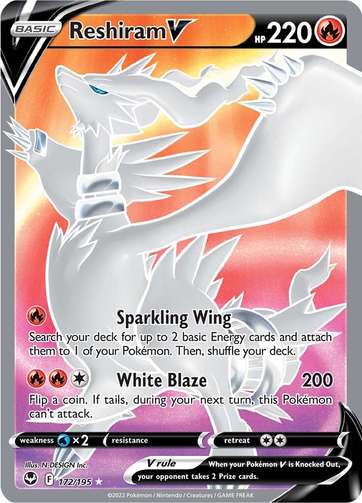 Reshiram V (172/195) [Sword & Shield: Silver Tempest] | Odin's Place