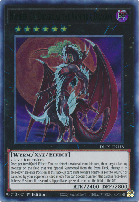 Number 24: Dragulas the Vampiric Dragon (Green) [DLCS-EN118] Ultra Rare | Odin's Place