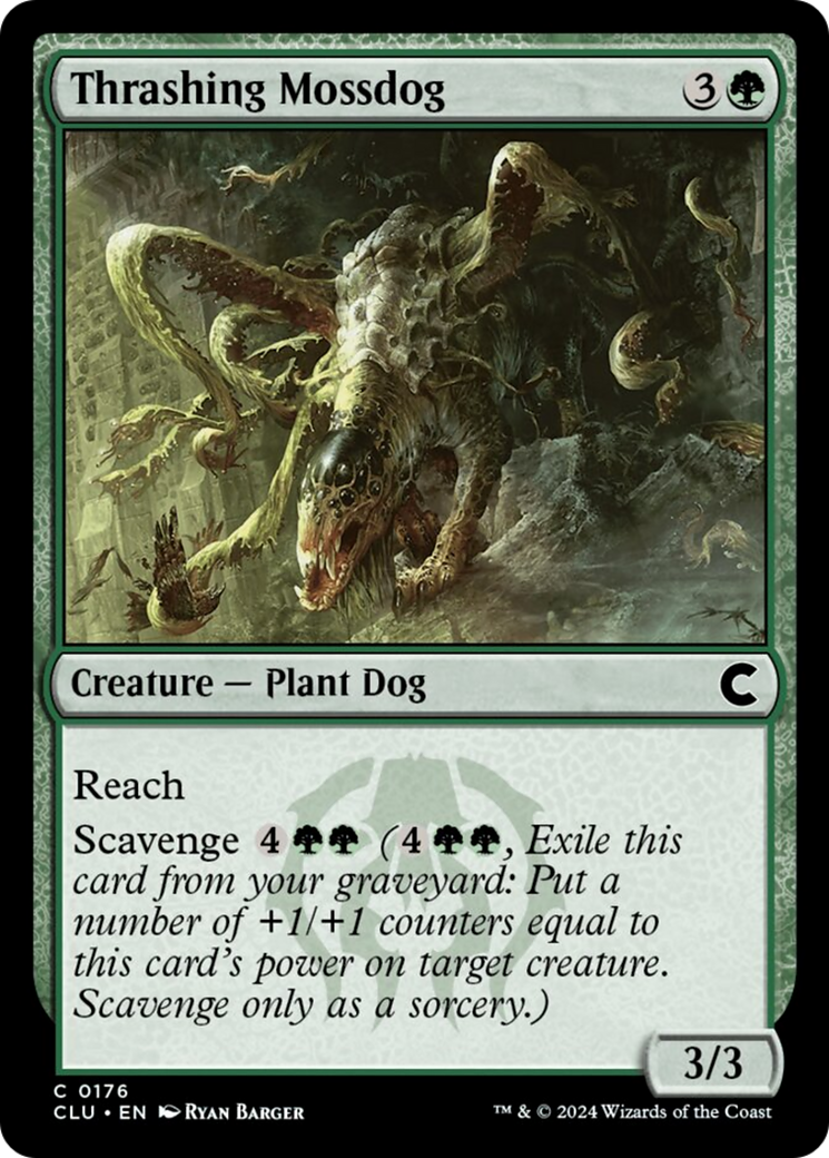 Thrashing Mossdog [Ravnica: Clue Edition] | Odin's Place