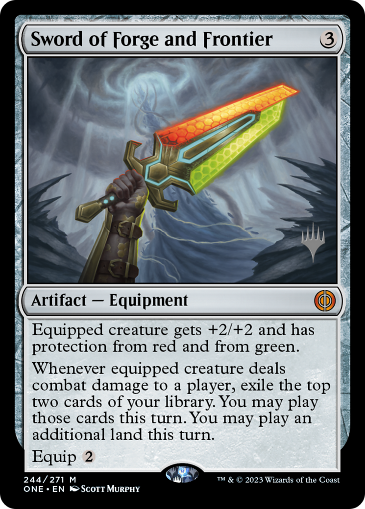Sword of Forge and Frontier (Promo Pack) [Phyrexia: All Will Be One Promos] | Odin's Place