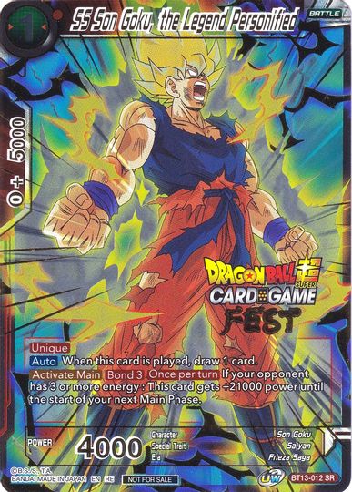 SS Son Goku, the Legend Personified (Card Game Fest 2022) (BT13-012) [Tournament Promotion Cards] | Odin's Place