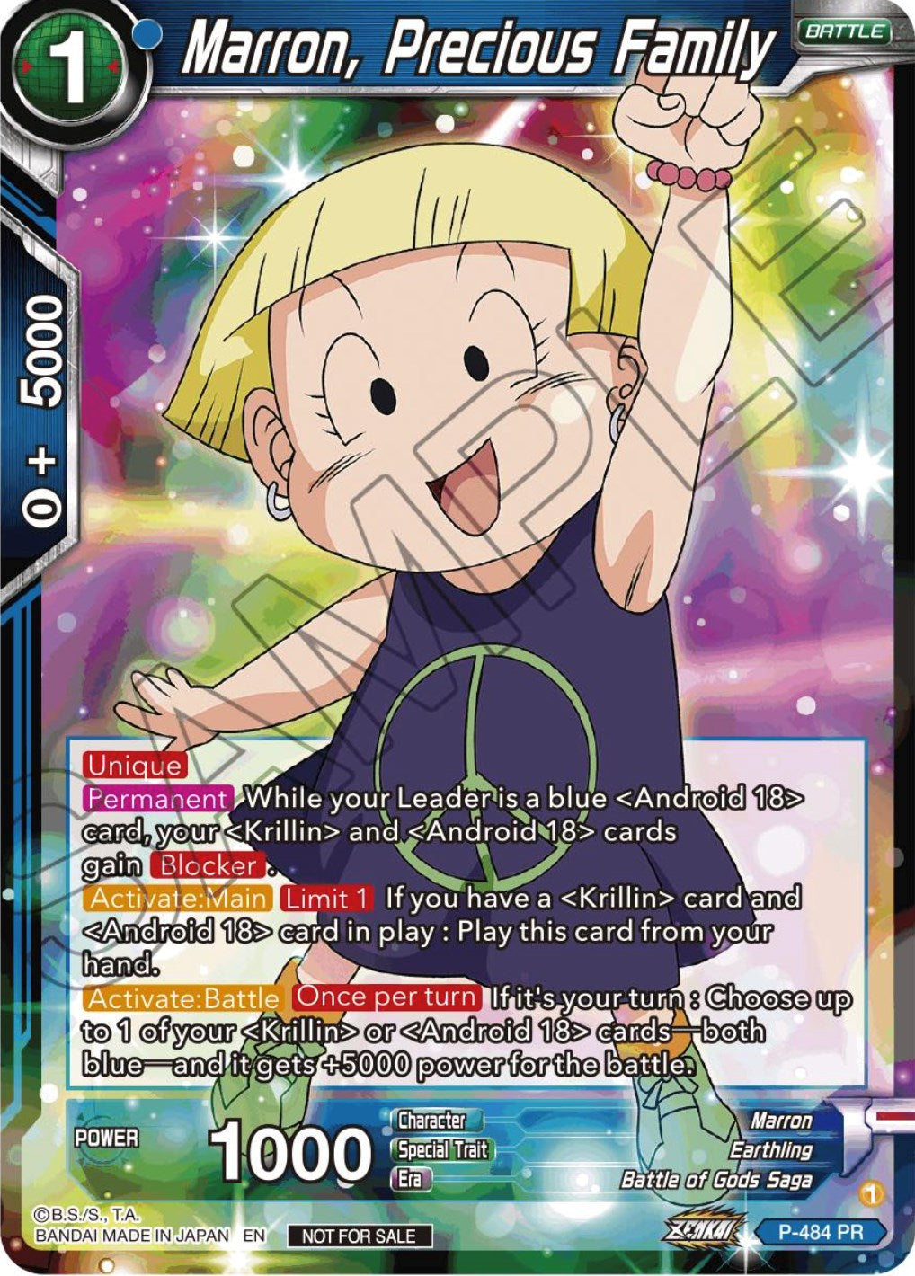 Marron, Precious Family (Zenkai Series Tournament Pack Vol.3) (P-484) [Tournament Promotion Cards] | Odin's Place