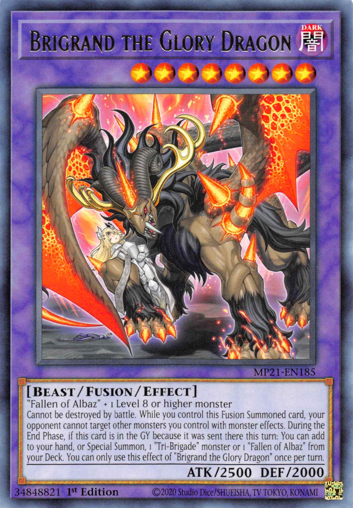 Brigrand the Glory Dragon [MP21-EN185] Rare | Odin's Place