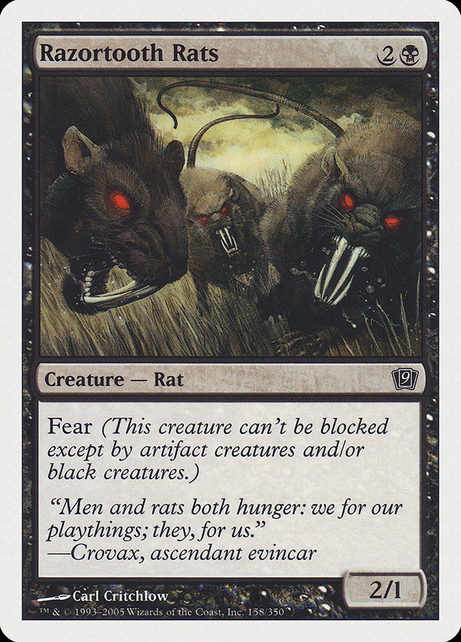 Razortooth Rats (158) [Ninth Edition] | Odin's Place