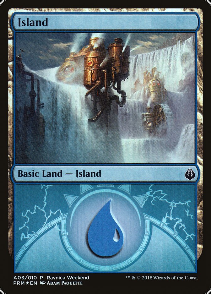 Island (A03) [Ravnica Allegiance Ravnica Weekend] | Odin's Place