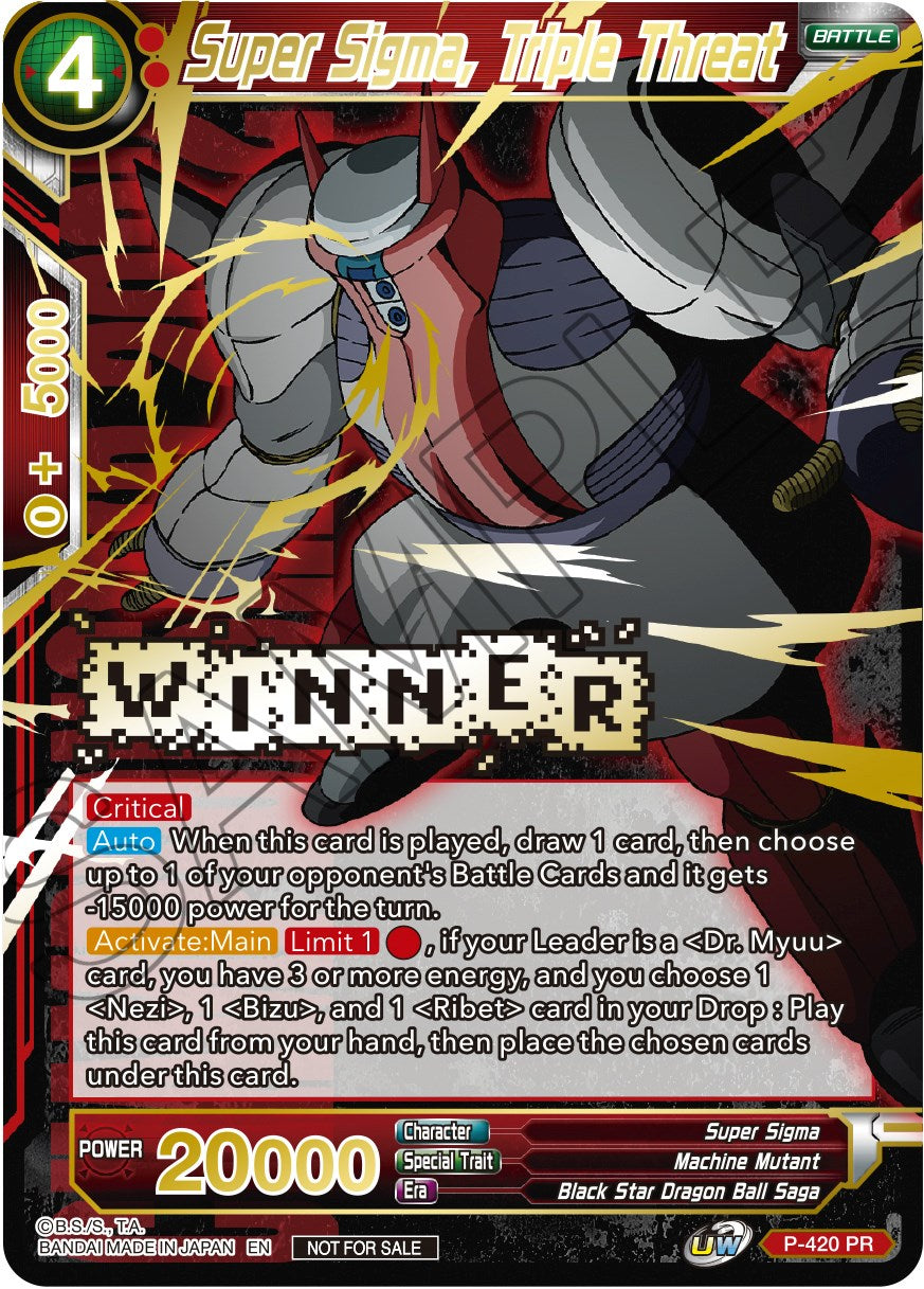 Super Sigma, Triple Threat (Championship Pack 2022 Vol.2) (Winner Gold Stamped) (P-420) [Promotion Cards] | Odin's Place