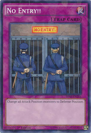 No Entry!! [BP03-EN204] Shatterfoil Rare | Odin's Place