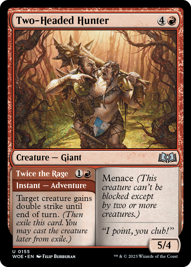 Two-Headed Hunter // Twice the Rage [Wilds of Eldraine] | Odin's Place