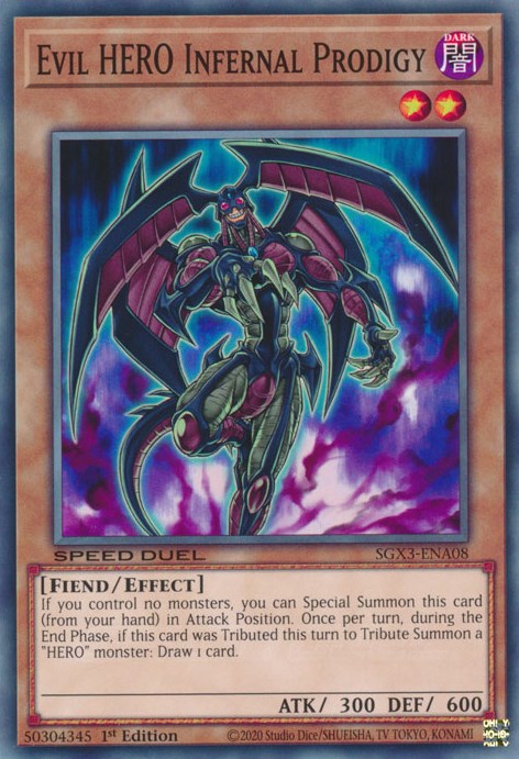 Evil HERO Infernal Prodigy [SGX3-ENA08] Common | Odin's Place