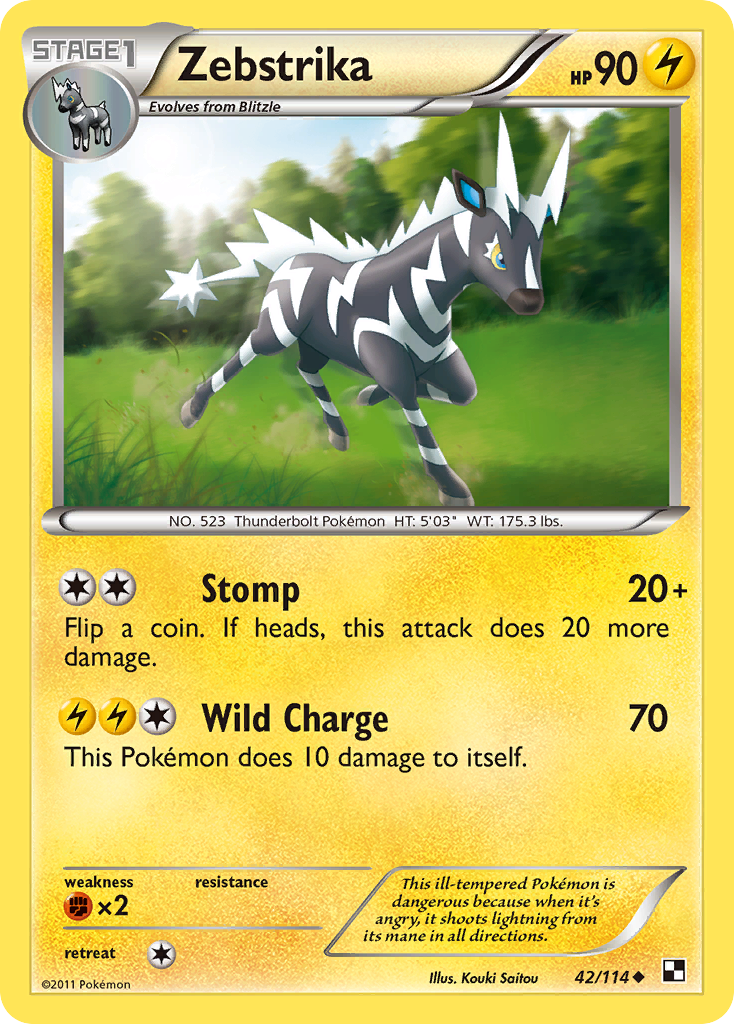 Zebstrika (42/114) [Black & White: Base Set] | Odin's Place