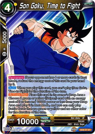 Son Goku, Time to Fight (Starter Deck - Rising Broly) (SD8-07) [Destroyer Kings] | Odin's Place