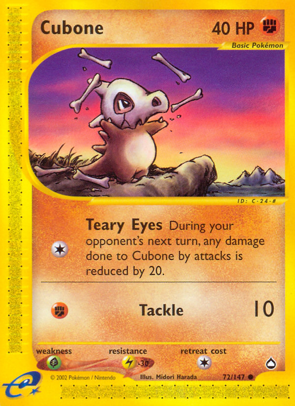Cubone (72/147) [Aquapolis] | Odin's Place