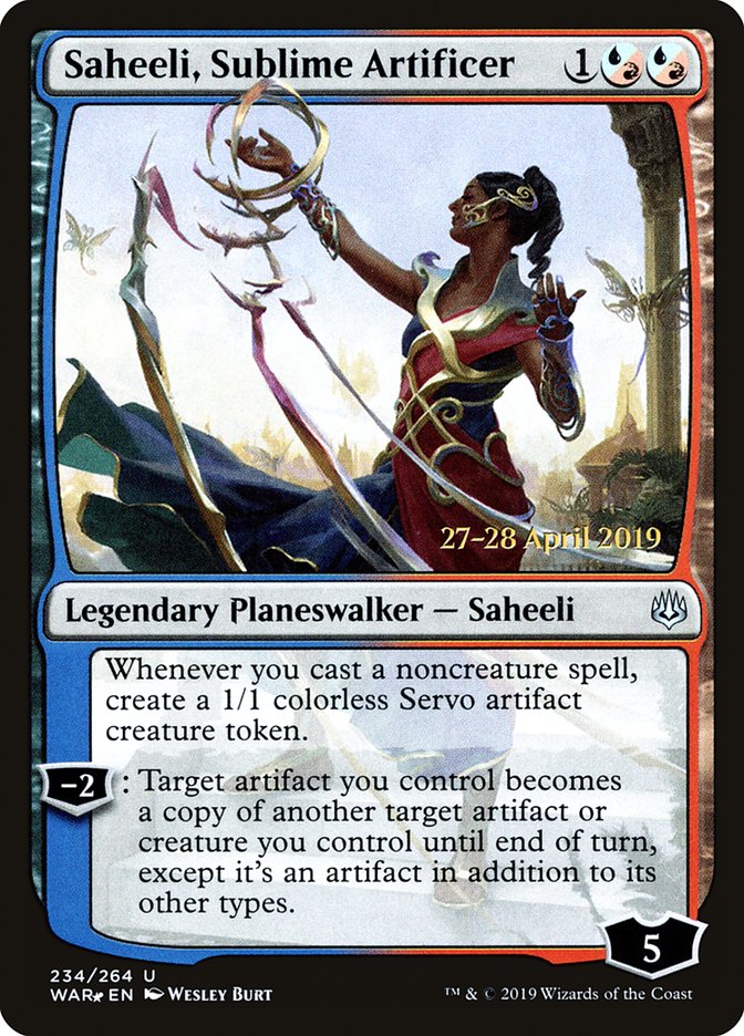 Saheeli, Sublime Artificer (234) [War of the Spark Prerelease Promos] | Odin's Place