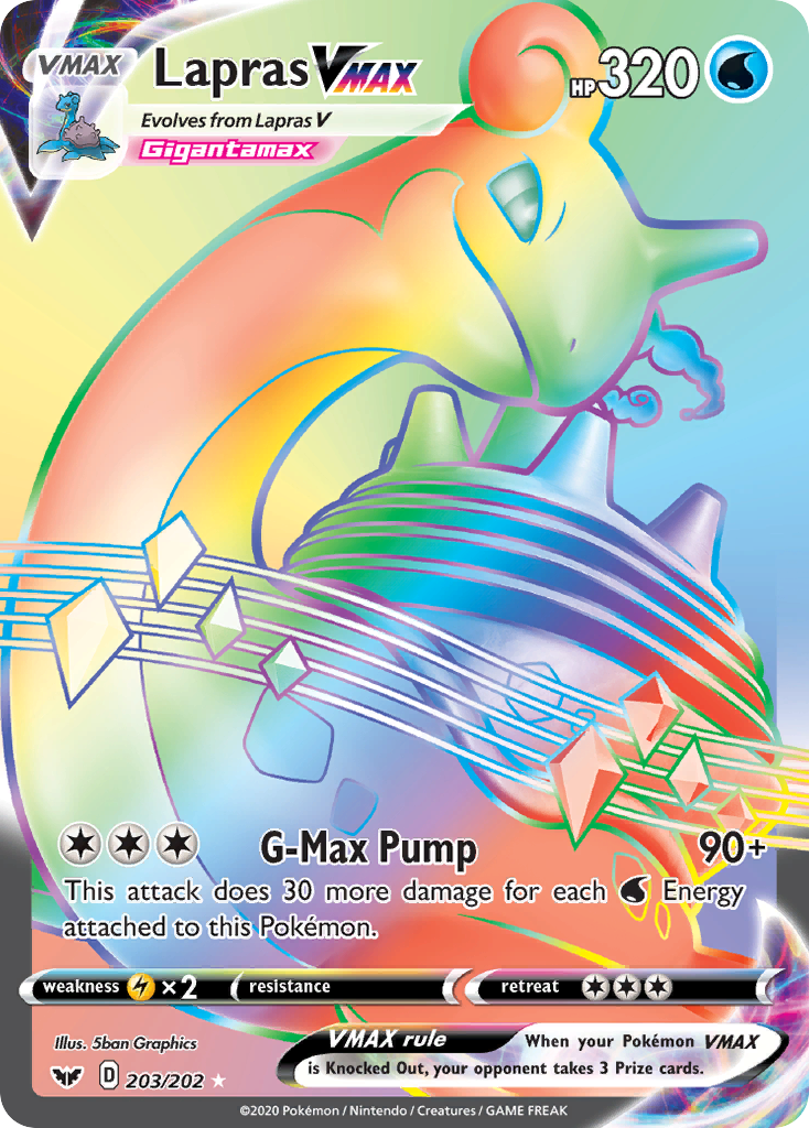 Lapras VMAX (203/202) [Sword & Shield: Base Set] | Odin's Place