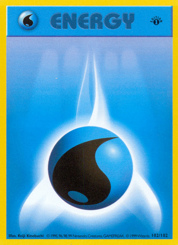 Water Energy (102/102) (Shadowless) [Base Set 1st Edition] | Odin's Place