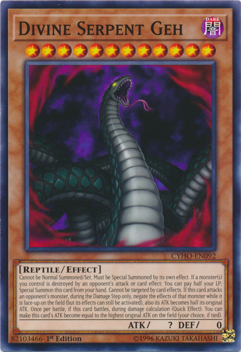 Divine Serpent Geh [CYHO-EN092] Common | Odin's Place