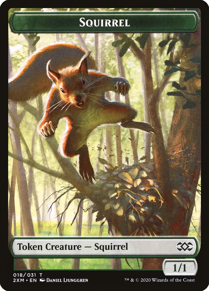 Soldier // Squirrel Double-Sided Token [Double Masters Tokens] | Odin's Place