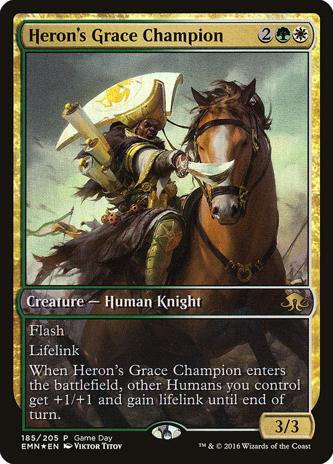Heron's Grace Champion (185) (Game Day) [Eldritch Moon Promos] | Odin's Place