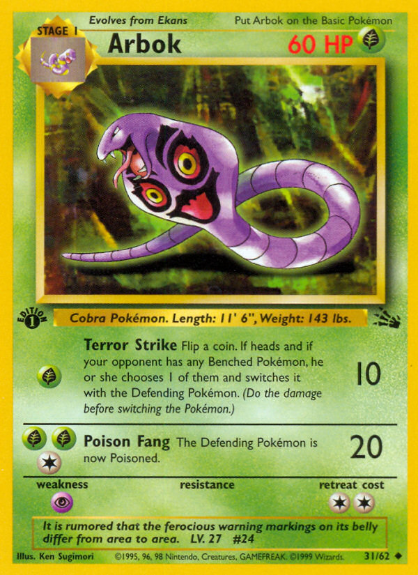 Arbok (31/62) [Fossil 1st Edition] | Odin's Place