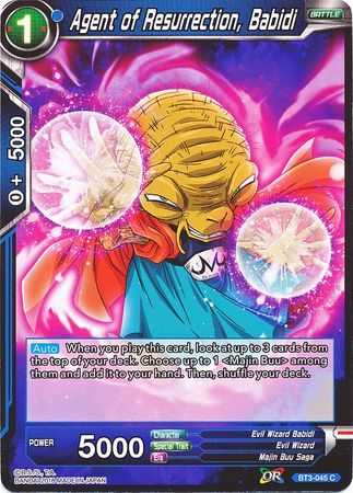 Agent of Resurrection, Babidi (BT3-045) [Cross Worlds] | Odin's Place