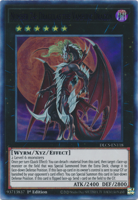 Number 24: Dragulas the Vampiric Dragon (Purple) [DLCS-EN118] Ultra Rare | Odin's Place