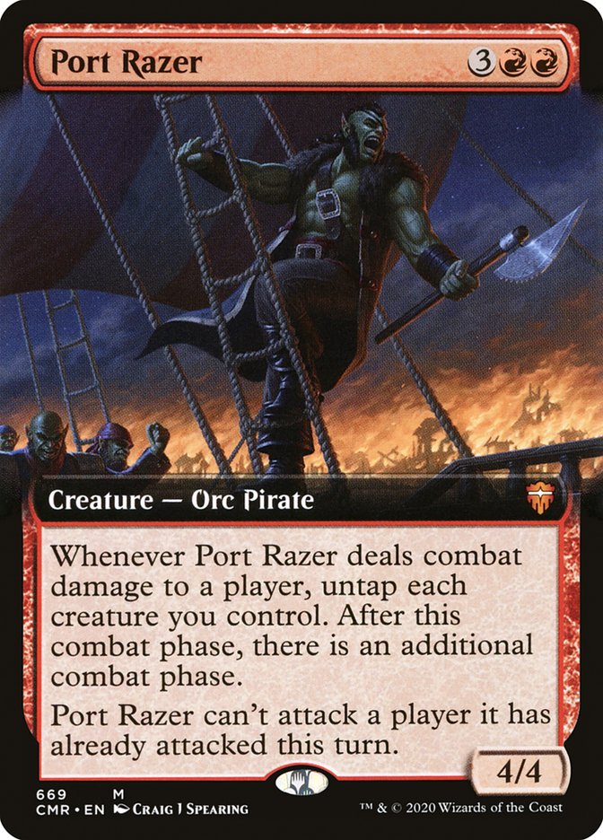 Port Razer (Extended Art) [Commander Legends] | Odin's Place