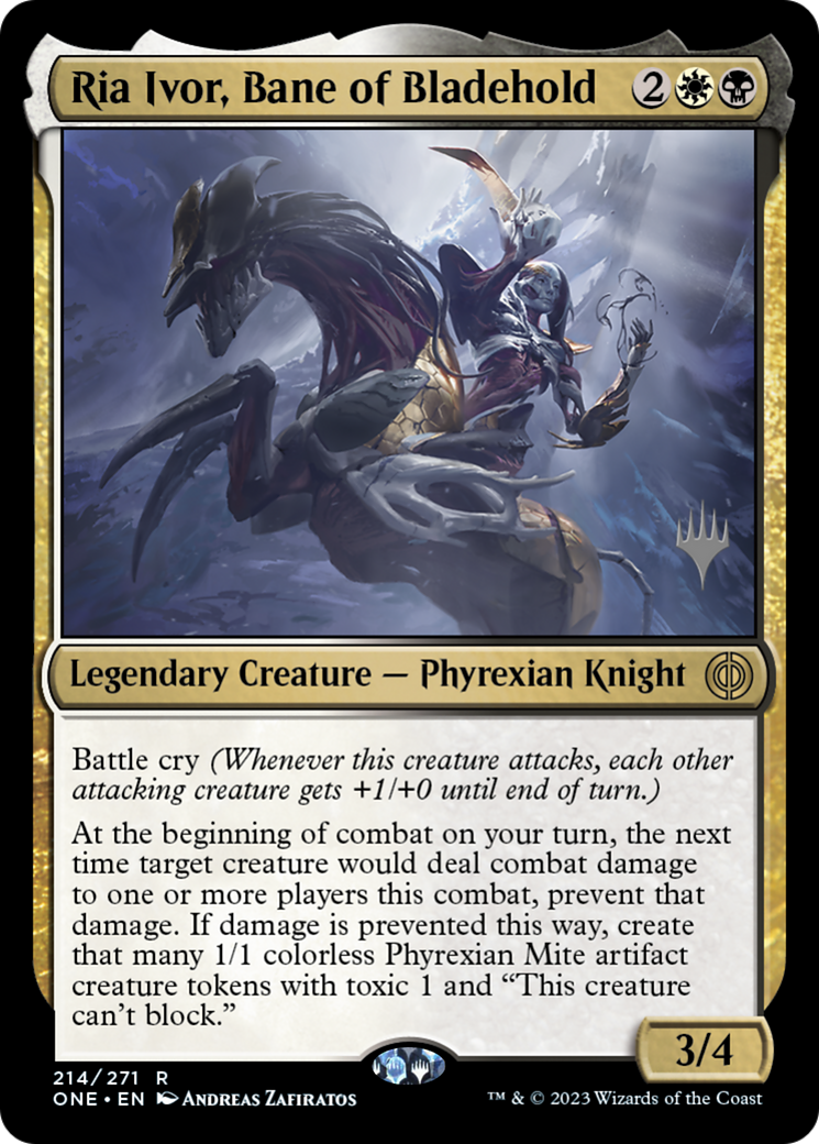 Ria Ivor, Bane of Bladehold (Promo Pack) [Phyrexia: All Will Be One Promos] | Odin's Place