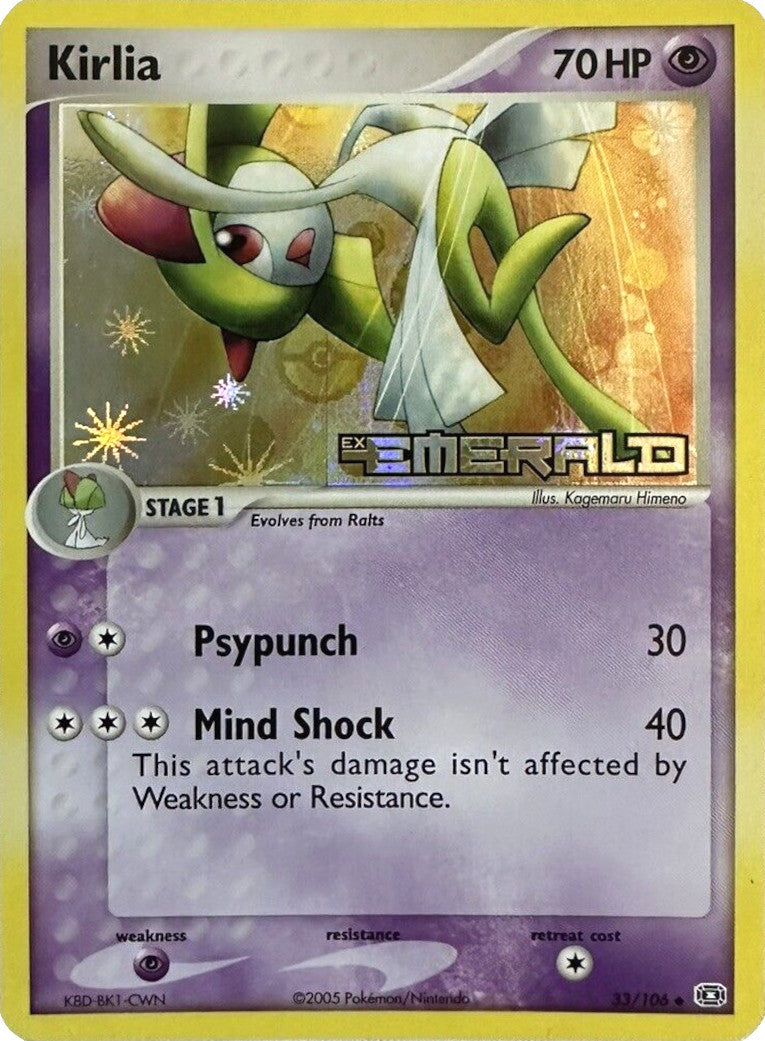 Kirlia (33/106) (Stamped) [EX: Emerald] | Odin's Place