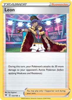 Leon (154/185) [Sword & Shield: Vivid Voltage] | Odin's Place