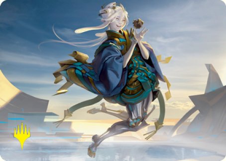 Moonfolk Puzzlemaker Art Card (Gold-Stamped Signature) [Kamigawa: Neon Dynasty Art Series] | Odin's Place