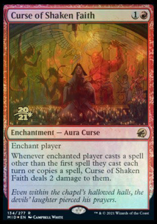 Curse of Shaken Faith [Innistrad: Midnight Hunt Prerelease Promos] | Odin's Place