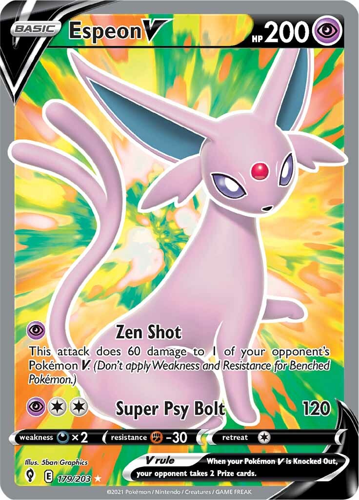 Espeon V (179/203) [Sword & Shield: Evolving Skies] | Odin's Place