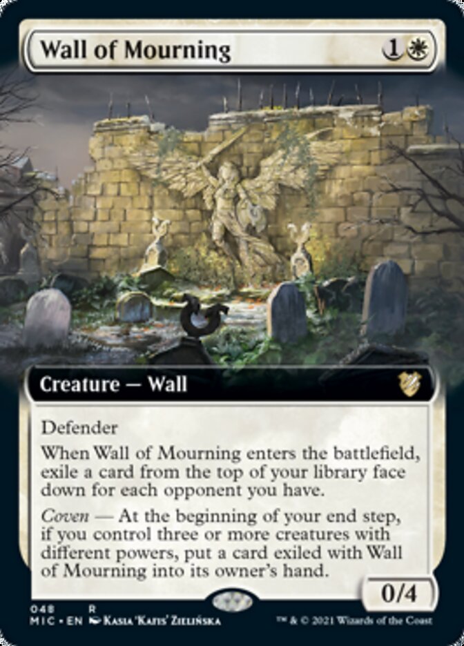 Wall of Mourning (Extended Art) [Innistrad: Midnight Hunt Commander] | Odin's Place