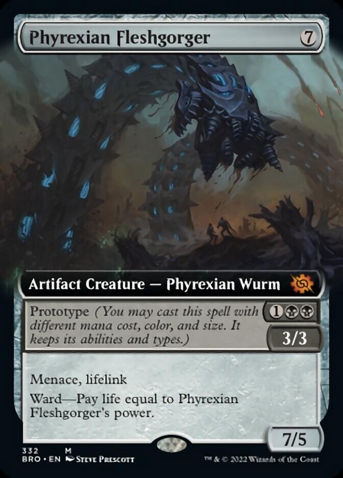 Phyrexian Fleshgorger (Extended Art) [The Brothers' War] | Odin's Place