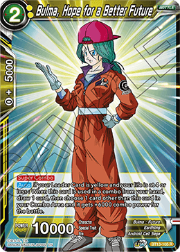 Bulma, Hope for a Better Future (Rare) (BT13-105) [Supreme Rivalry] | Odin's Place