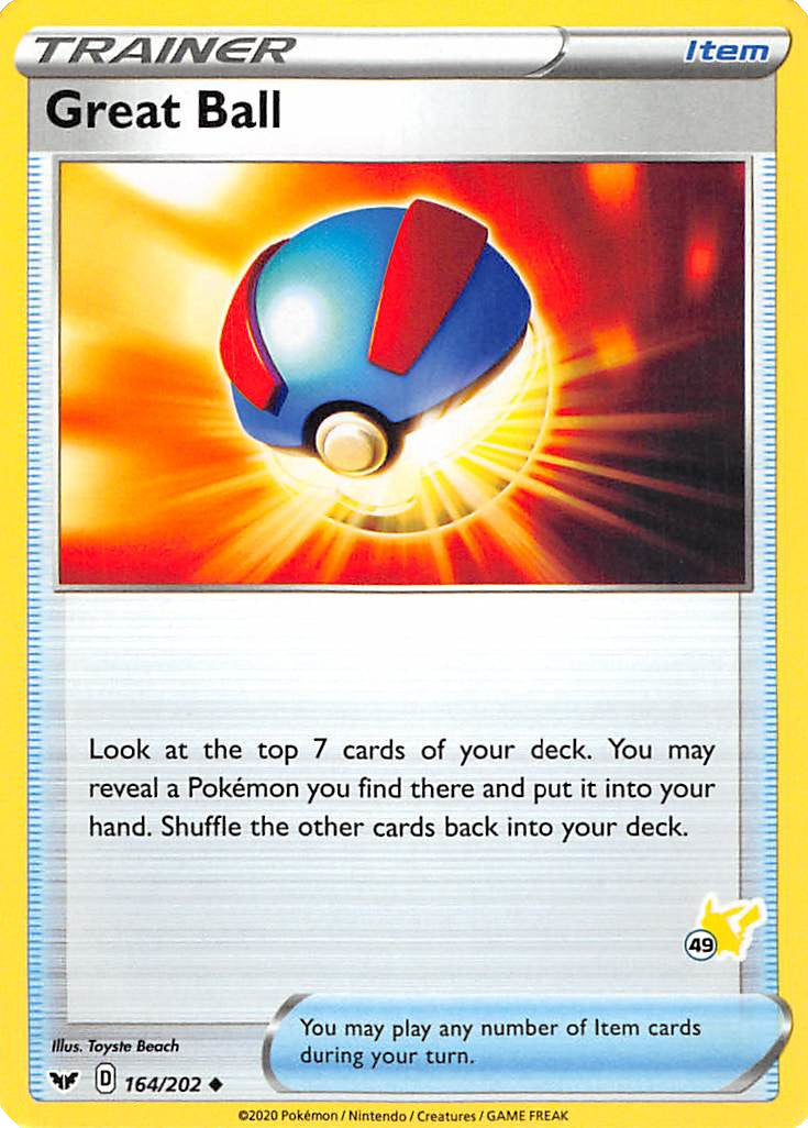 Great Ball (164/202) (Pikachu Stamp #49) [Battle Academy 2022] | Odin's Place