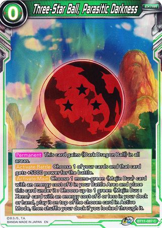 Three-Star Ball, Parasitic Darkness (BT11-087) [Vermilion Bloodline] | Odin's Place