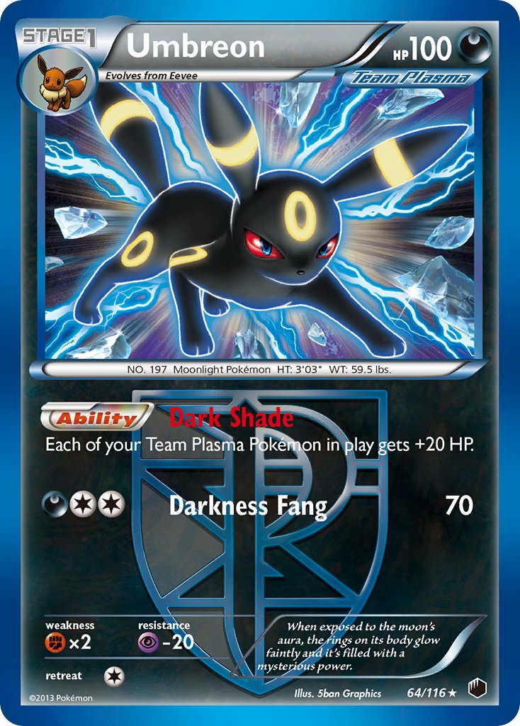 Umbreon (64/116) (Moltres Legendary Battle Deck) (Theme Deck Exclusive) [Black & White: Plasma Freeze] | Odin's Place