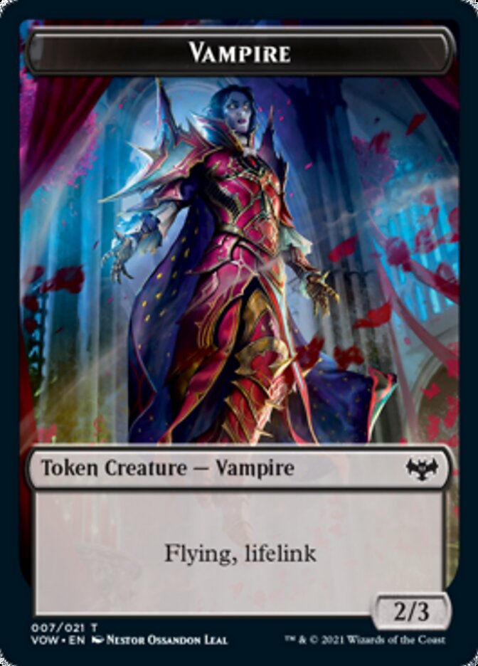 Blood // Vampire (007) Double-Sided Token [Innistrad: Crimson Vow Tokens] | Odin's Place