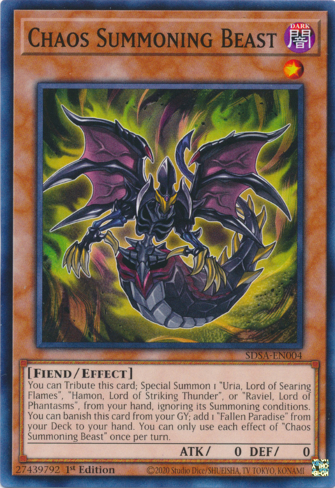 Chaos Summoning Beast [SDSA-EN004] Common | Odin's Place